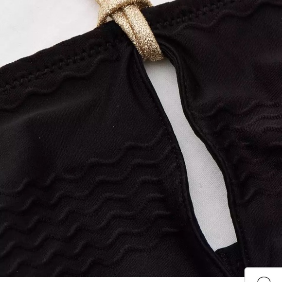 CLEARANCE✨ Aerie Jacquard Keyhole Bandeau Bikini Top - Picture 3 of 13